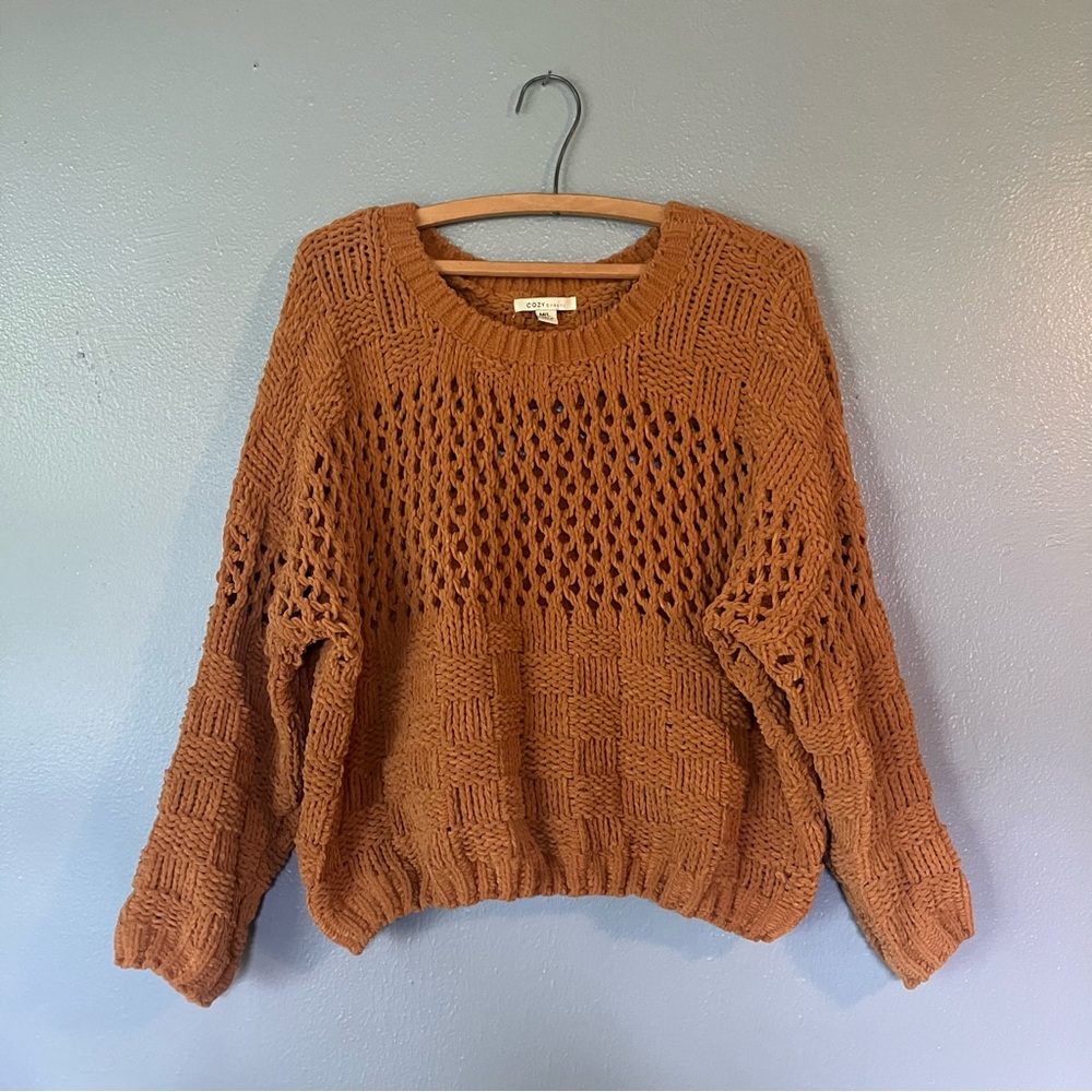 Cozy Knit Sweater in Warm Brown